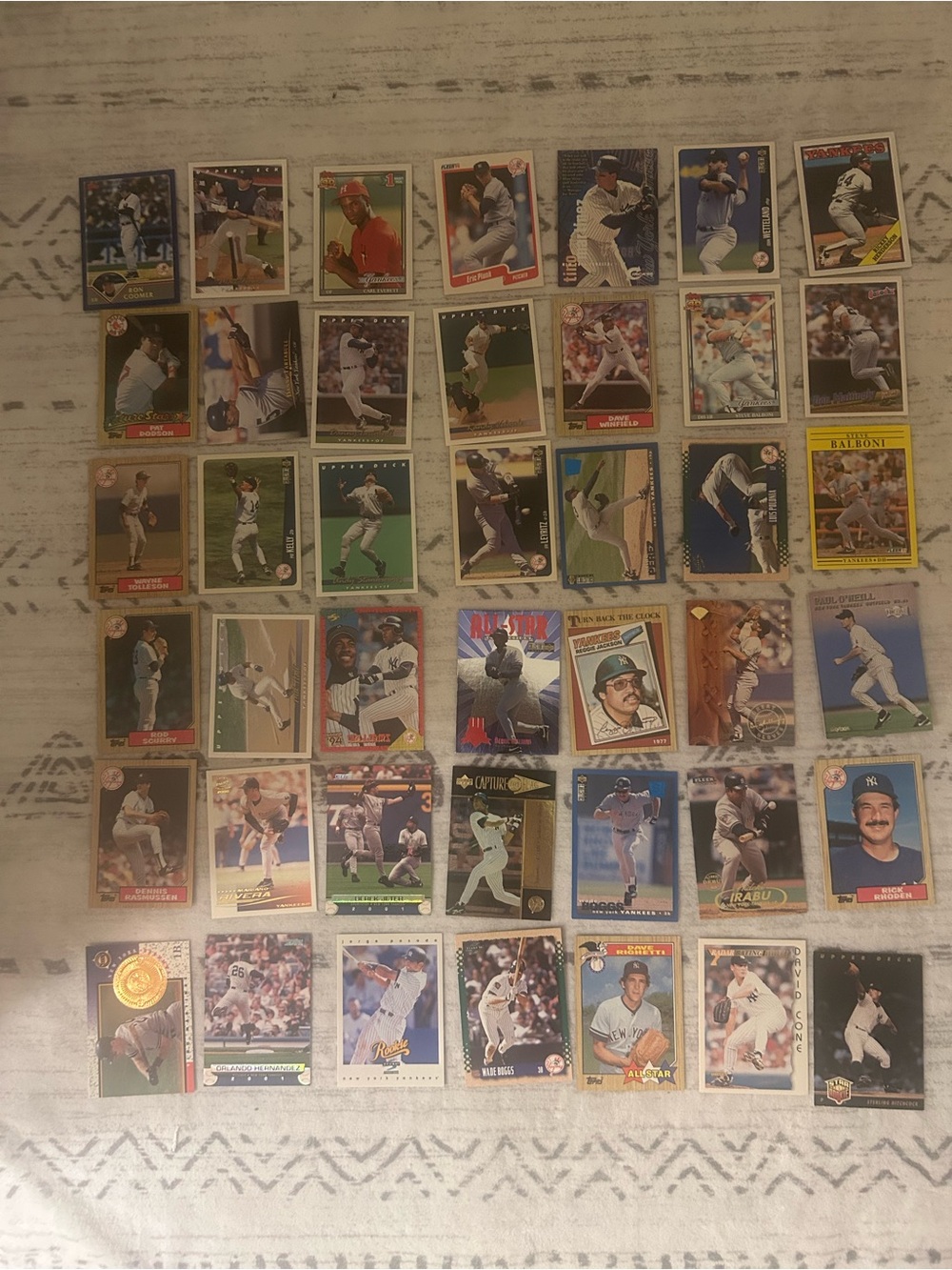 42-Card NY Yankees Lot: 2 Jeter, Posada RC, Rivera, Boggs, O'Neill, Cone